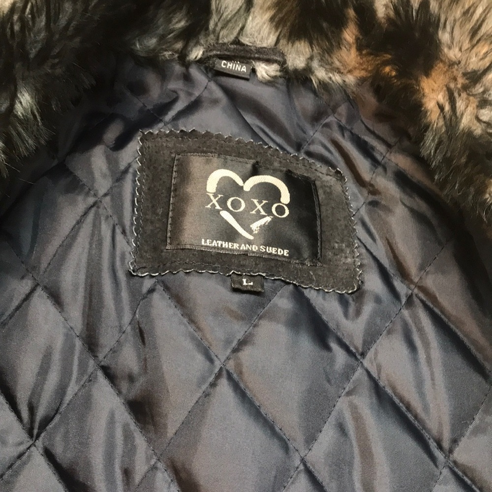 XOXO Leather, Suede & Faux Fur Vest Size Large - Picture 5 of 8